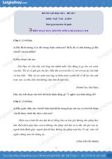 Đề ôn tập học kì 2 Văn 8 - Đề số 7